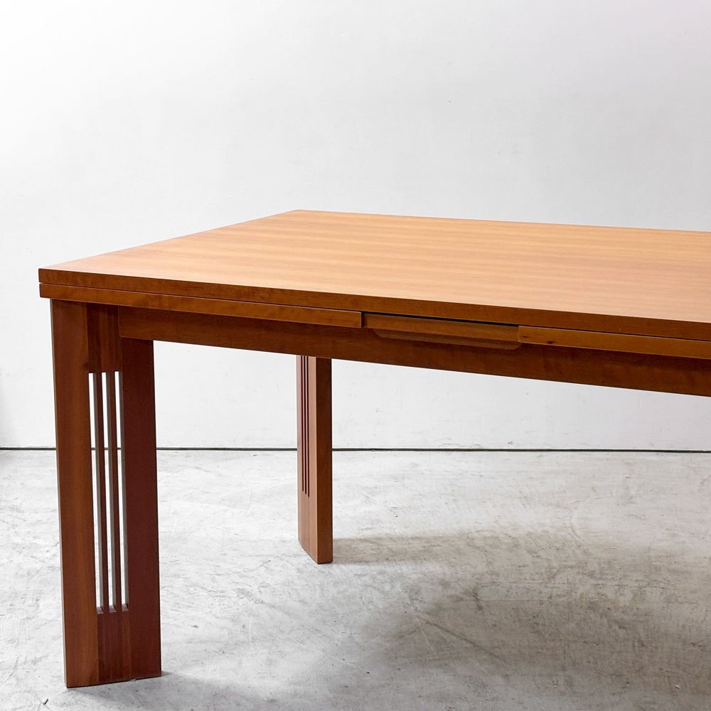 カッシーナ Cassina ベルリーノ Berlino エクステンション ダイニングテーブル チェリー材 W145-205-265cm C.R.Mackintosh イタリアモダン ●