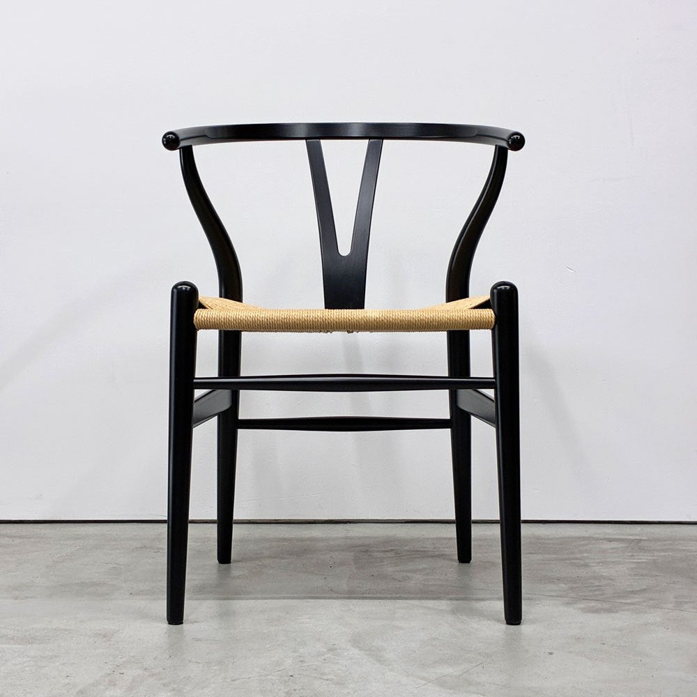 カールハンセン＆サン Carl Hansen & Son CH24 Yチェア ブラックラッカー ビーチ材 ペーパーコード ハンス・J・ウェグナー デンマーク 北欧家具 ◎