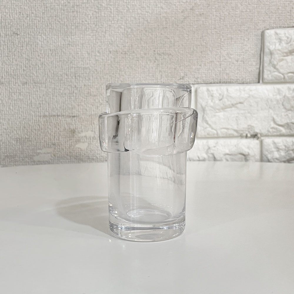 エリックホグラン Erik Hoglund フラワーベース 花瓶 クリアガラス H10cm ビンテージ 北欧雑貨 ◎