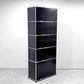 ユーエスエムハラー USMハラー USM Haller キャビネット シェルフ 1列5段 グラファイトブラック ドロップダウンドア ×2 フリップアップドア 鍵付き スイス ●