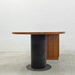 ヤマハ YAMAHA システムファニチャー SYSTEM FURNITURE D-1Series 収納付き音符型ダイニングテーブル 変形天板 レトロデザイン ビンテージ 〓