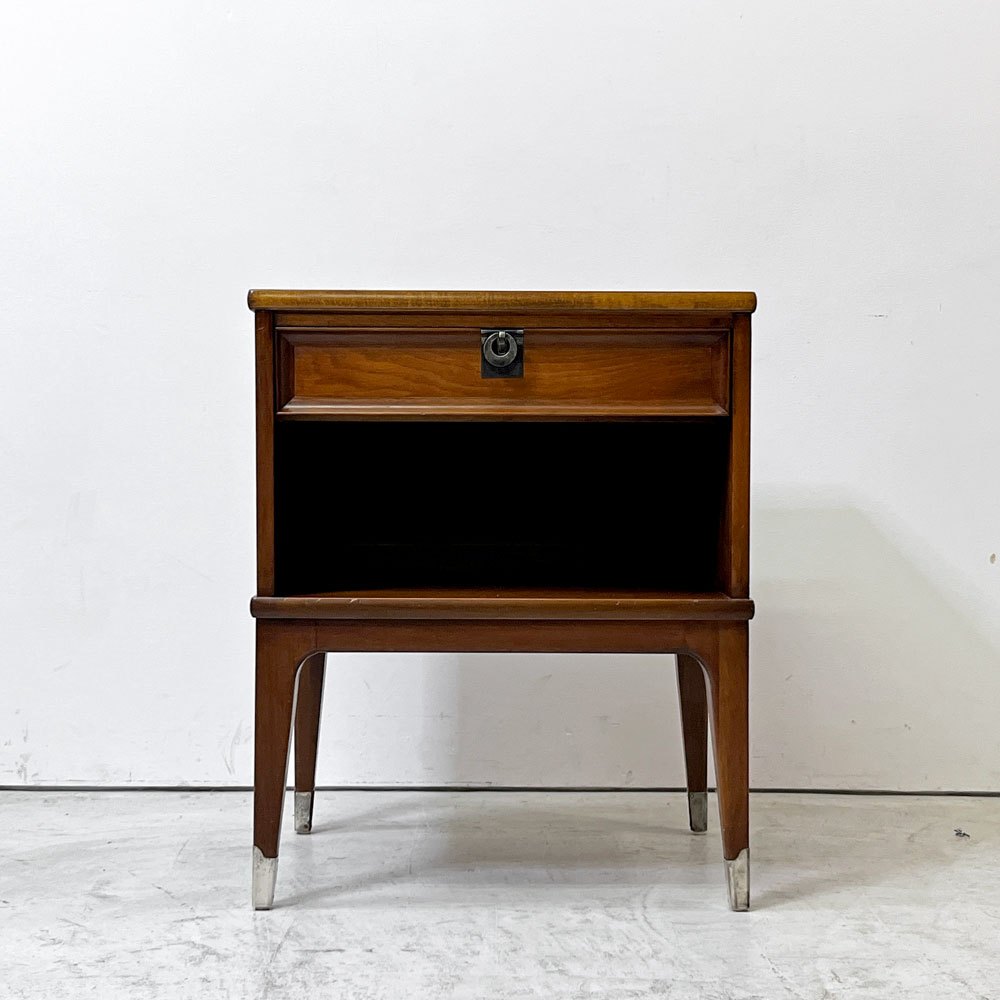 ホワイトファニチャー カンパニー White Furniture Company ナイトテーブル サイドチェスト 1ドロワー USビンテージ US Vintage 米国家具 ミッドセンチュリー ●