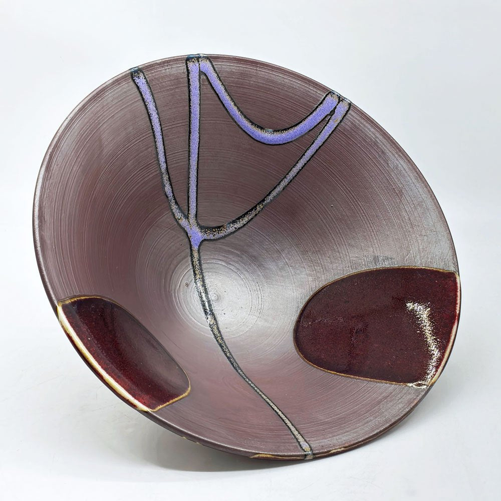 Orcas Island Pottery デコレーションボウル 陶器 アート Φ24.5cm Matthew Patton アメリカ ●