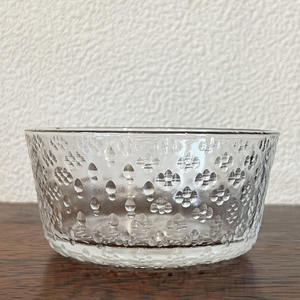 ヌータヤルヴィ Nuutajarvi ツンドラ Tundra グラス ボウル オイバ・トイッカ Oiva Toikka 1970s ビンテージ フィンランド 北欧食器 A ◇