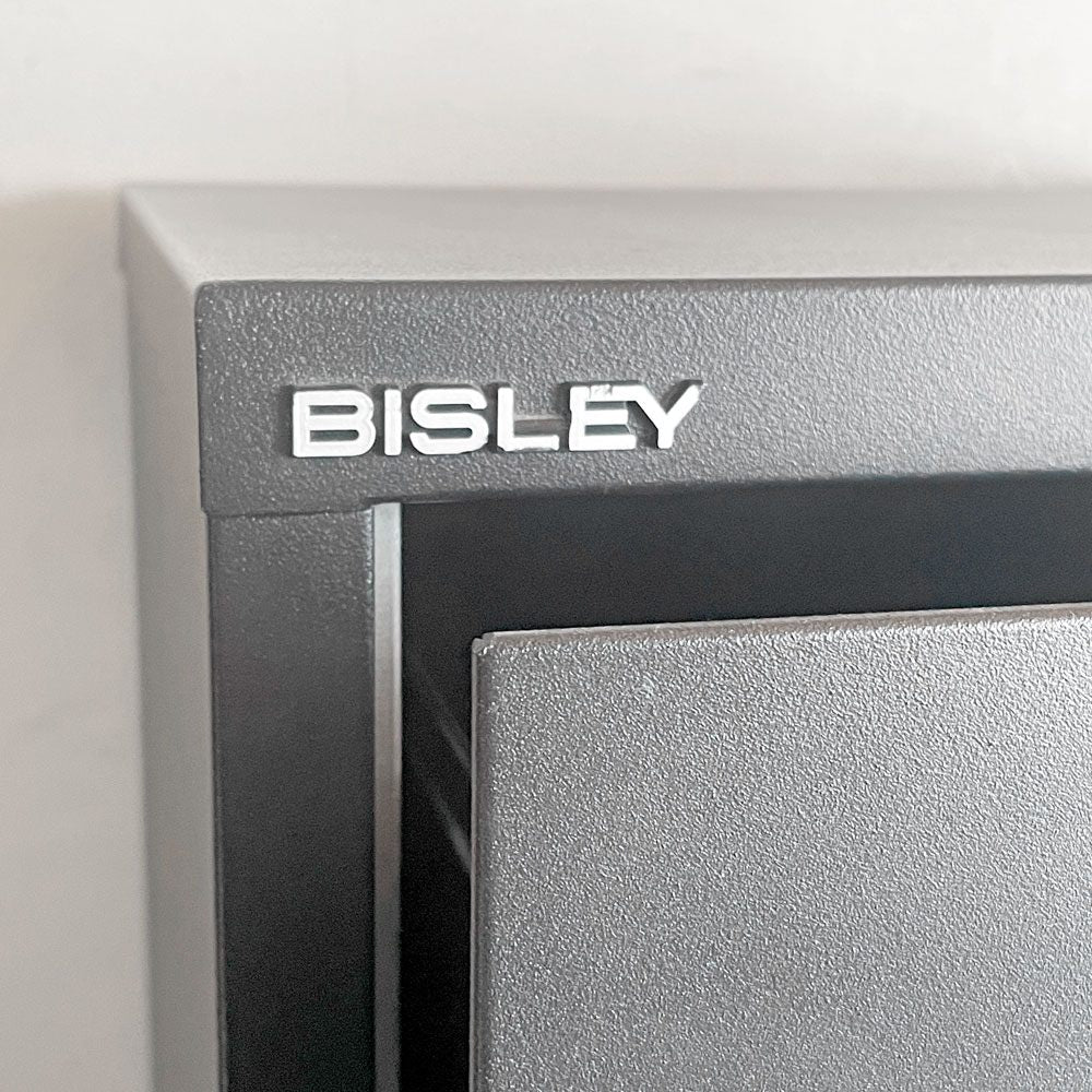 ビスレー BISLEY ファイリング デスクキャビネット ブラック 4ドロワー A4サイズ オフィス家具 鍵付き 英国 廃番 ■