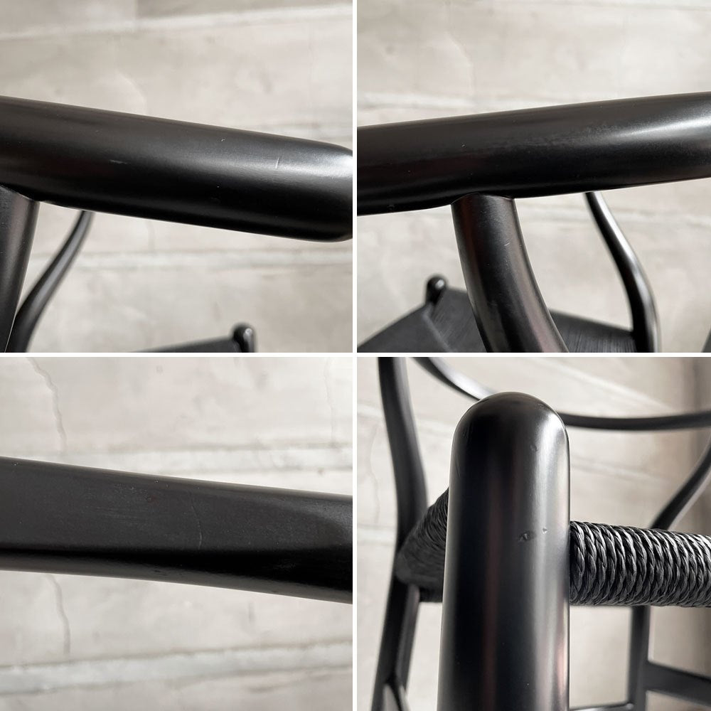 カールハンセン＆サン Carl Hansen & Son CH24 Yチェア ブラックラッカー×ブラックペーパーコード  ビーチ材 日本仕様サイズ ハンス・J・ウェグナー デンマーク 北欧家具 A ♪