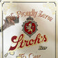 ストローズビール Stroh's beer パブミラー ウォールミラー 壁掛け鏡 ウッドフレーム 米国 ビンテージ ■