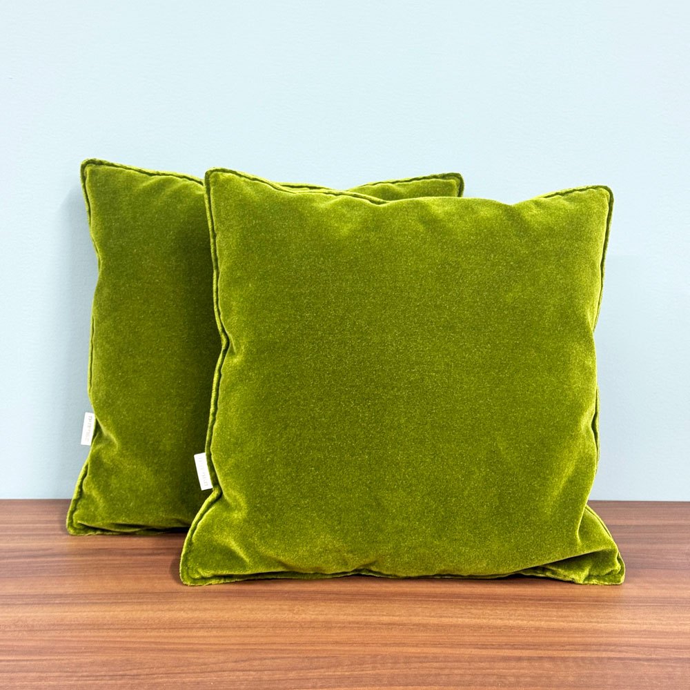 カリモク60 karimoku60 フェザー クッション モケットグリーン 2個セット ◎