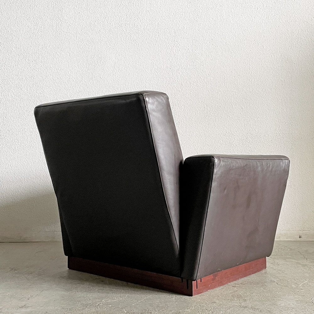 Cassina カッシーナ 622 IMPERIAL TOKYO インペリアルトーキョー 1人掛けソファ 1PSOFA 本革 帝国ホテル フランク・ロイド・ライト 廃番 B 〓