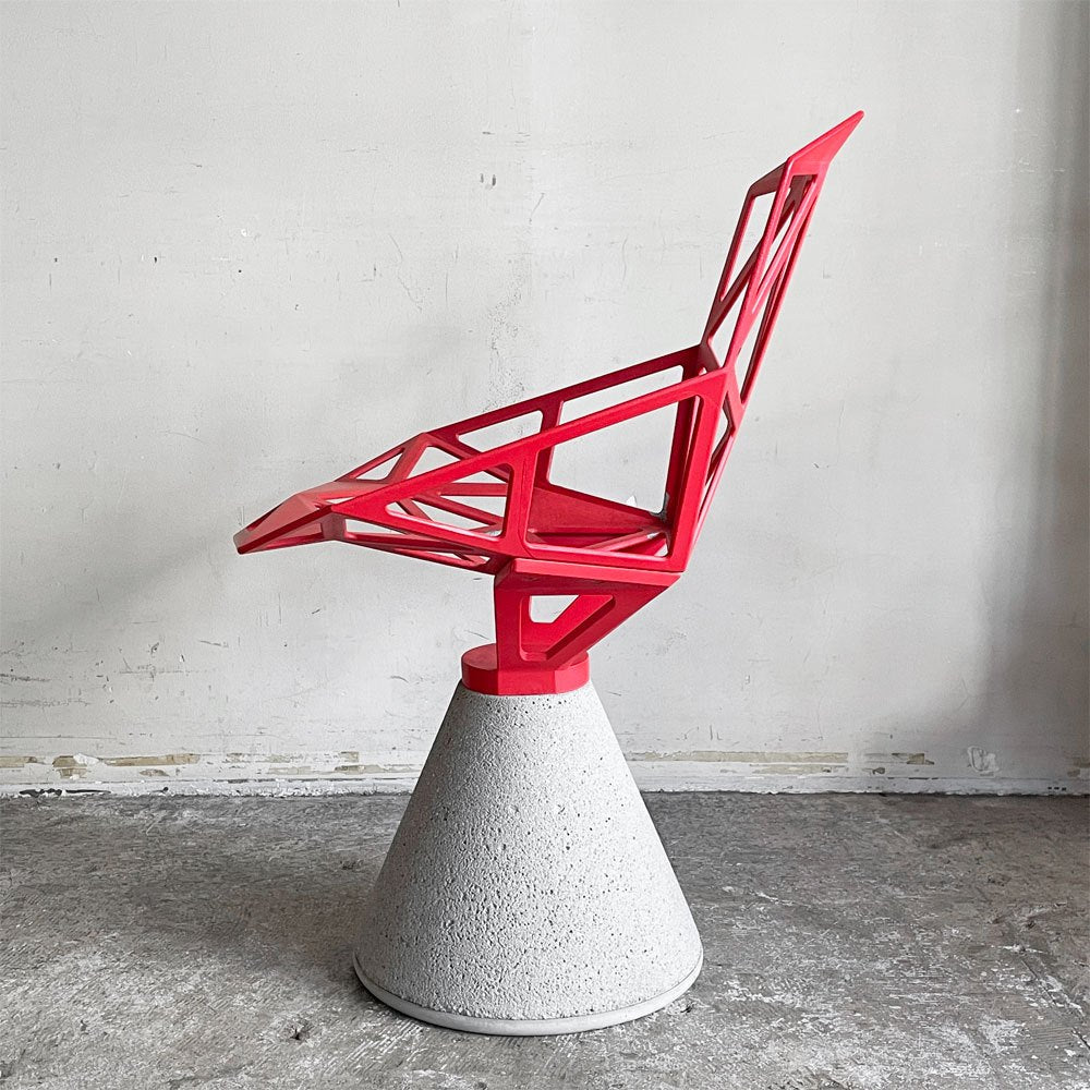 マジス MAGIS チェアワン CHAIR ONE Concrete コンクリートベース レッド コンスタンチン・グルチッチ イタリア ■