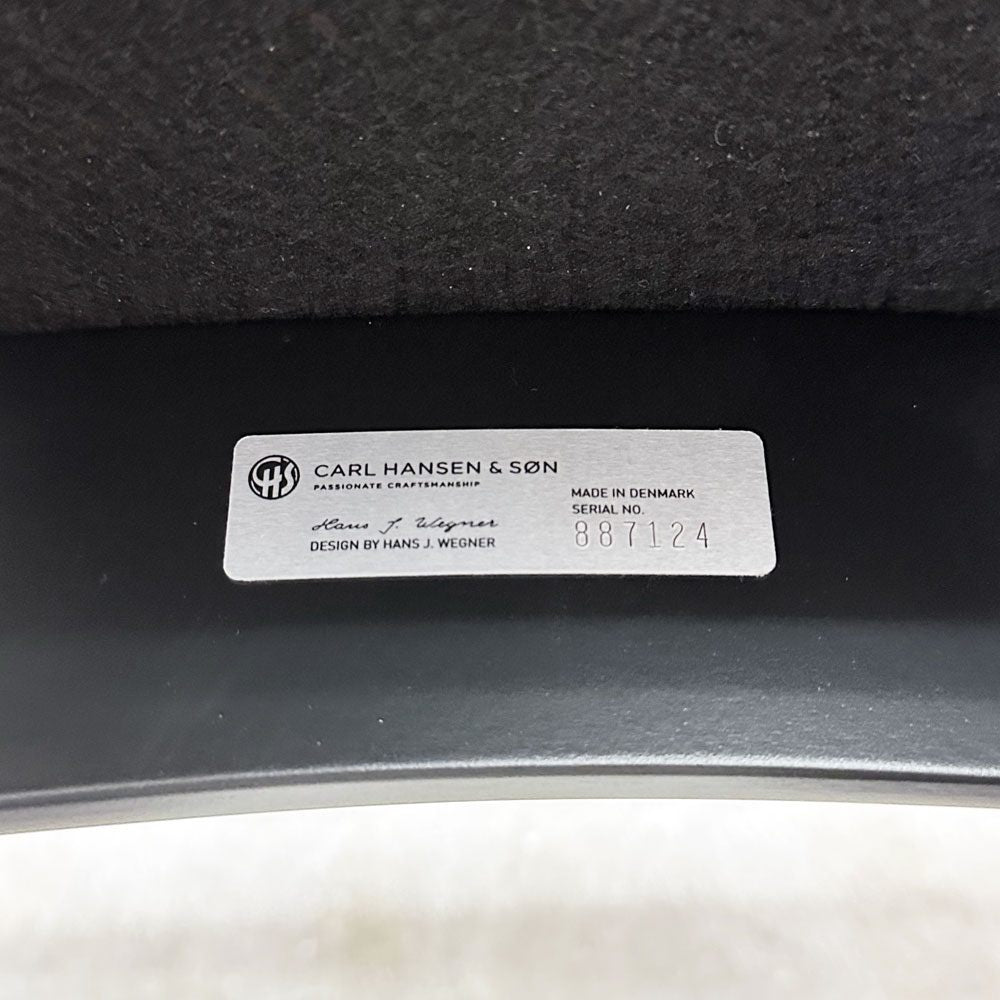 カールハンセン＆サン Carl Hansen & Son CH20 エルボーチェア オールブラック ビーチ材 レザー ハンス・J・ウェグナー 美品 ●