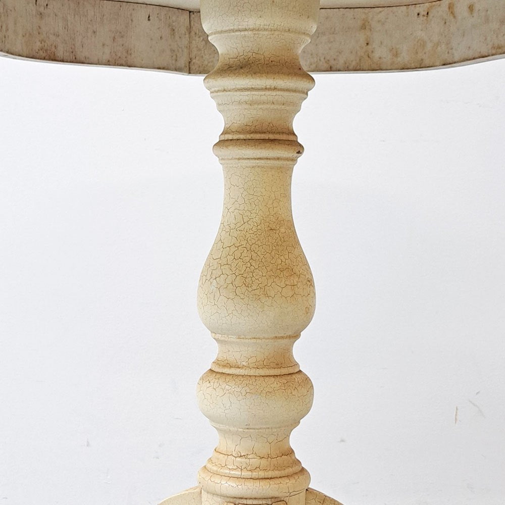 ヨーロピアンクラシカルデザイン European Classical センターテーブル 猫脚 ハンドペイント ボタニカル柄 W55cm ロココ調 イタリア製 ●