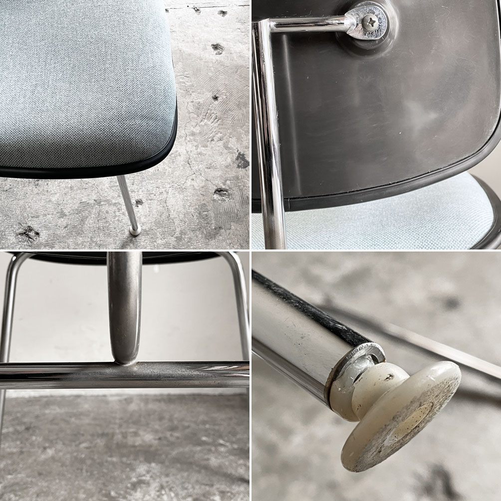 ハーマンミラー Herman Miller ツーピースプラスチックチェア Two Piece Plastic Chair DCM ライトブルー ファブリック ビンテージ ミッドセンチュリー イームズ ■