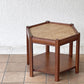 アクメファニチャー ACME Furniture ブルックス BROOKS ヘキサゴンテーブル HEXAGON TABLE リノリウムトップ サイドテーブル H40cm ベージュ オーク材 ビンテージスタイル ◇