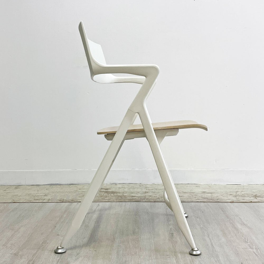 カルテル kartell ドリーチェア Dolly Chair プライウッドシート ホワイトウォッシュ 折りたたみ アントニオ・チッテリオ イタリア 希少廃番 ●