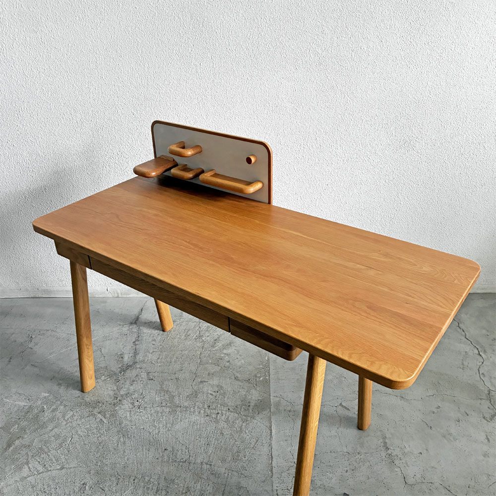 アクタス ACTUS アクタスキッズ サークル SARCLE デスク+チェスト+パネルオプション W120cm オーク材 石田和人 合計参考定価￥176,165- 〓