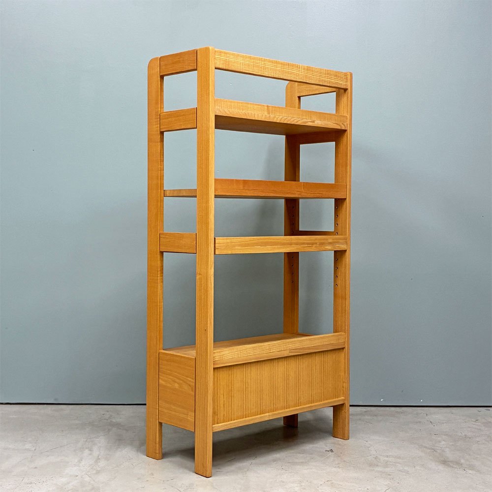 Natural Style タモ無垢材 ブックシェルフ 1ドロワー W64cm 本棚 ラック ナチュラル ◎