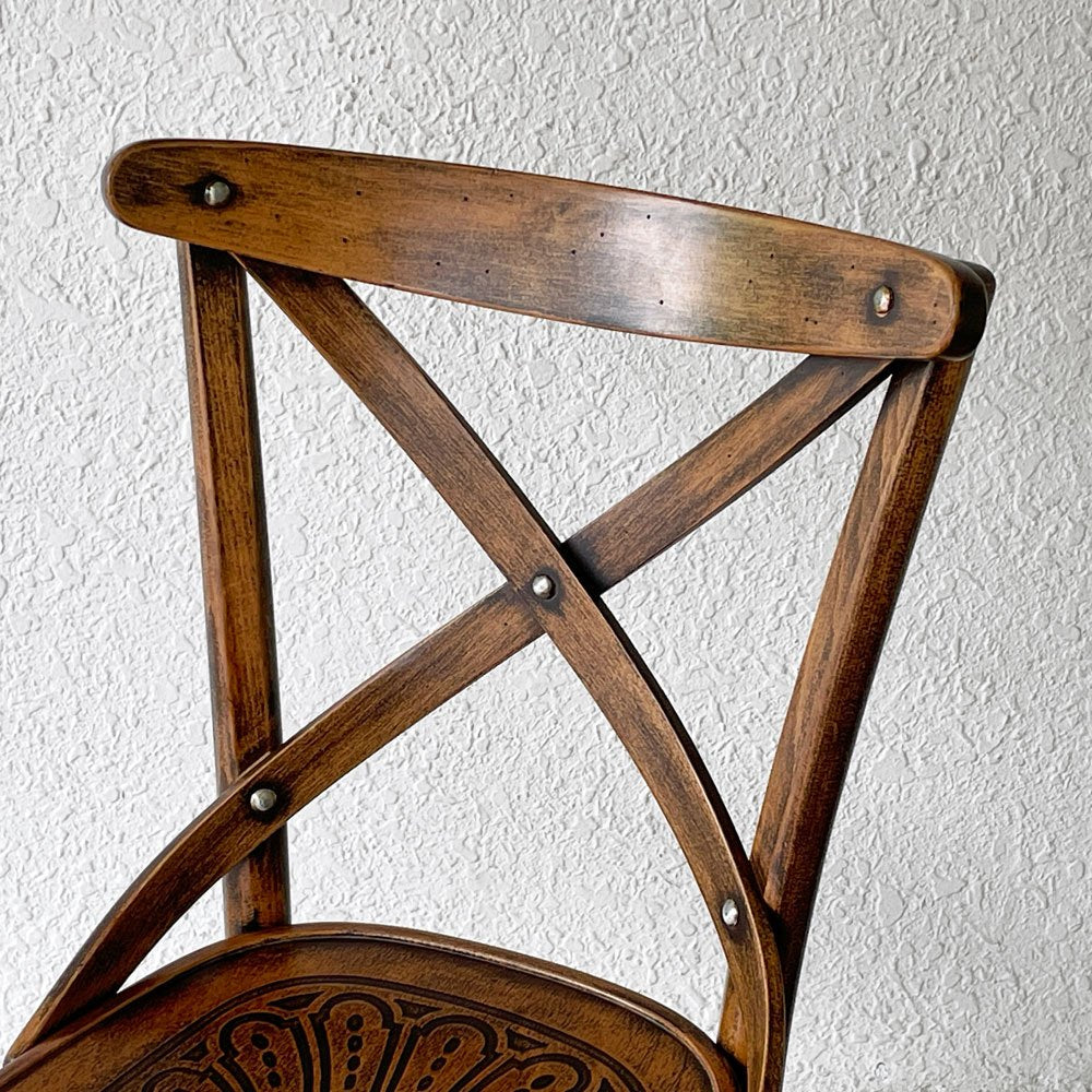 トン TON クロスバック ベントウッドチェア CrossBack Bentwood chair ダイニングチェア 曲木椅子 ビーチ材 チェコ製 ◇