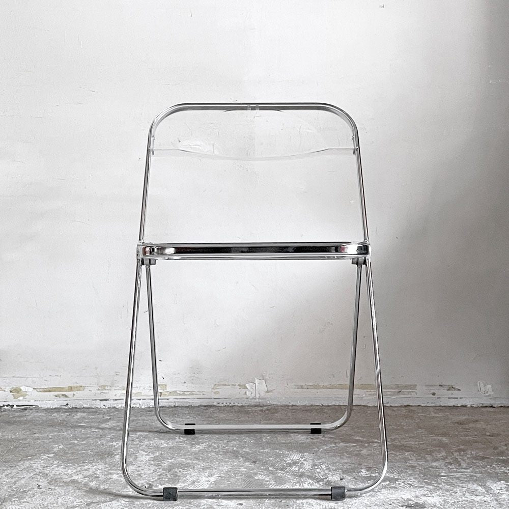 アノニマカステッリ ANONIMA CASTELLI プリアチェア PLIA チェア クリア クロームフレーム ジャンカルロ・ピレッティ Giancarlo Piretti イタリア A ■