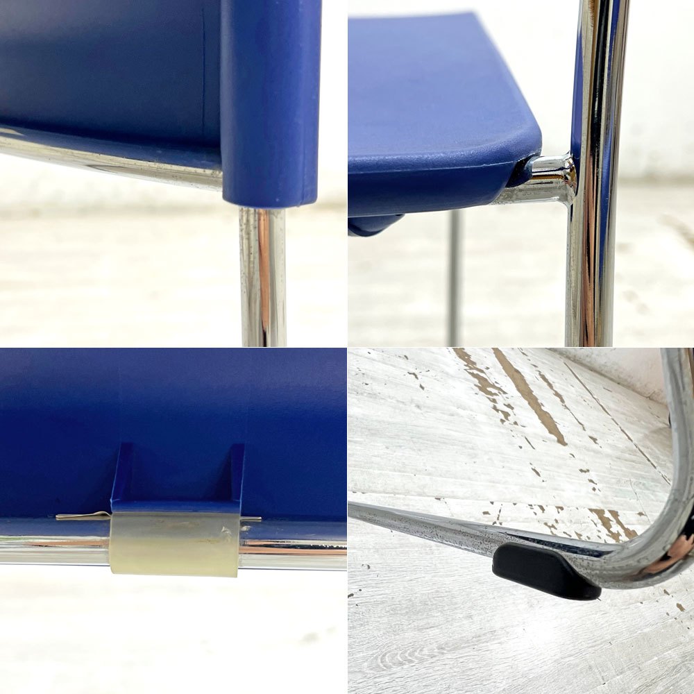 ヴィトラ Vitra シムチェア Sim chair スタッキングチェア ジャスパーモリソン ブルー 参考定価￥50,600 C ●