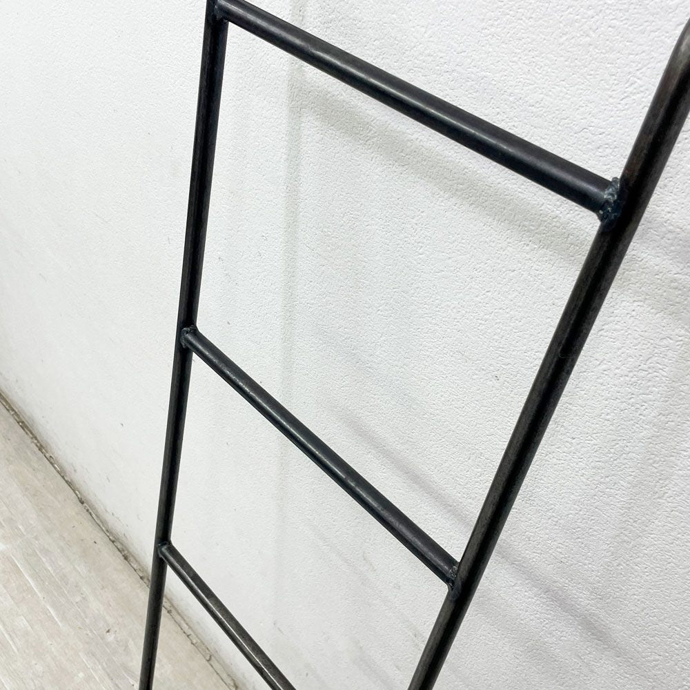 インダストリアルデザイン アイアン ラダーハンガー ラダーラック 梯子 5段 H160cm ビンテージスタイル ●