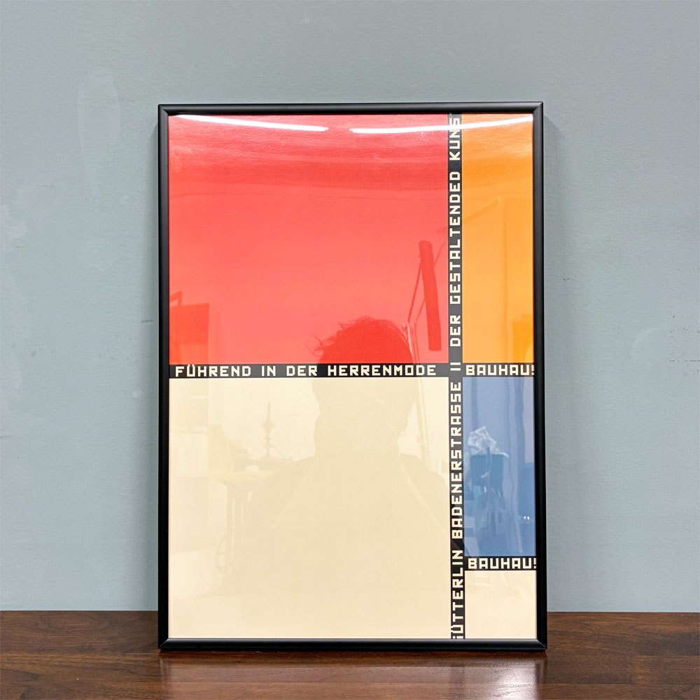 バウハウス BAUHAUS DIE ERSTE BAUHAUS AUSTELLUNG 1922 ポスター 額装品 フレーム付き グラフィック アート ドイツ モダンデザイン ◎