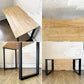 かなでもの KANADEMONO ザ・テーブル THE TABLE Black Steel Rectangle コンパクトデスク W100cm ラバーウッド ナチュラル 配線スリット付 定価￥42,000- ◎