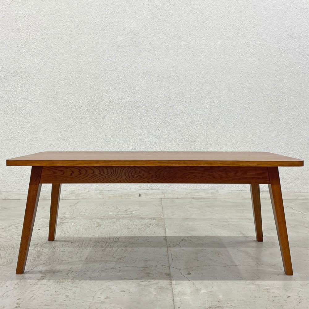 パシフィックファニチャーサービス P.F.S. ローテーブル DH TEA TABLE Sサイズ ナラ材 ダークブラウン 定価52,800円 美品 〓