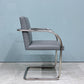 ノル knoll ブルーノ アームチェア チューブラー Brno Arm Chair Tubular ミースファンデルローエ カンチレバー グレー 合成皮革張り ◎