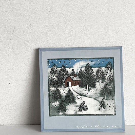 アラビア ARABIA コテージ モッキ Mokki 陶板 ウォールプレート W20cm ヘルヤ・リウッコ・スンドストロム ビンテージ フィンランド 北欧雑貨 ■