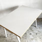 かなでもの KANADEMONO ザ・テーブル THE TABLE リノリウム天板 デスク ダイニングテーブル W120cm × Slimline脚 ホワイト ■