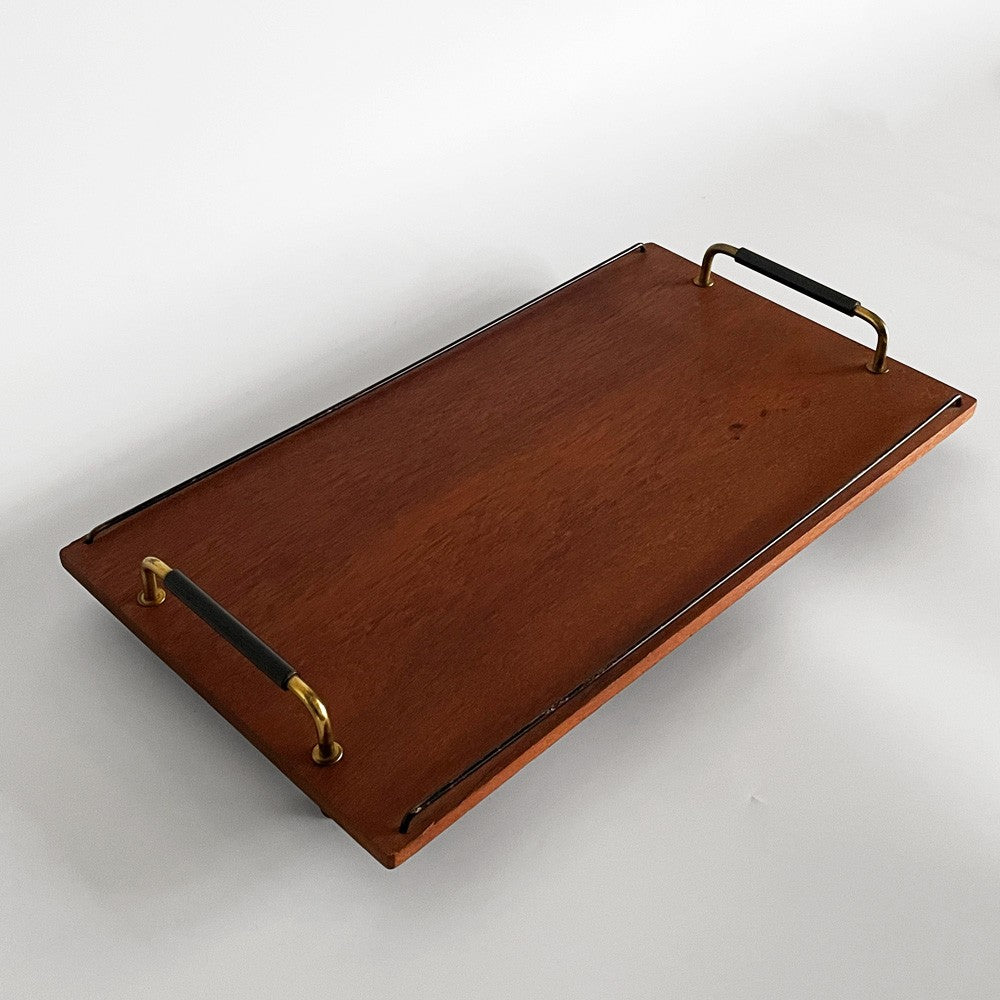 フィンランド ビンテージ Finland Vintage チーク材 サービングトレイ お盆 ウッドトレイ W41cm ■