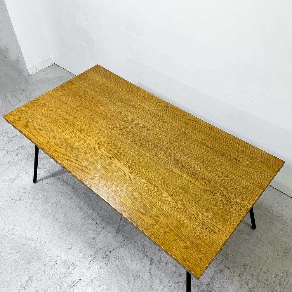 ジャーナルスタンダードファニチャー journal standard furniture サンク SENS ダイニングテーブル M W150 オーク無垢材 スチール インダストリアルデザイン ●