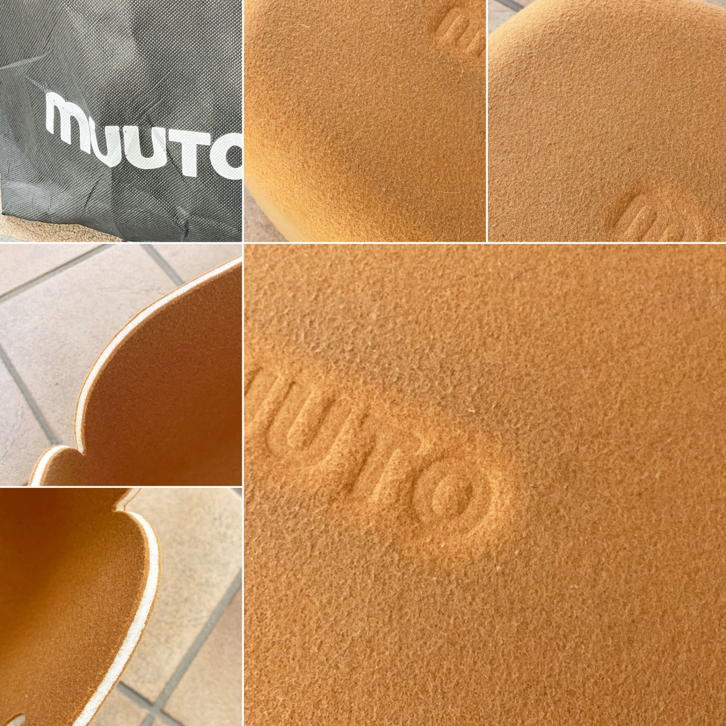 ムート MUUTO レストアバスケット RESTORE BASKET レギュラー バーントオレンジ フェルト地 ミカ トルバネン 専用袋付き デンマーク C ◇
