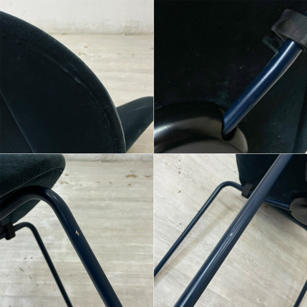 フリッツハンセン Fritz Hansen 3107 セブンチェア フルパティング アルネ・ヤコブセン ミッドナイトブルー デンマーク 北欧家具 A ●
