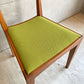 ウッドユウライクカンパニー WOOD YOU LIKE COMPANY アイチェア クッション AI CHAIR ハーフアームチェア チェリー無垢材 ファブリック ライトグリーン 座面張替済 A ♪
