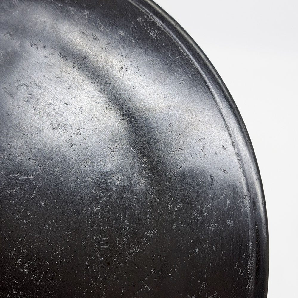 杉田明彦 リム皿 小 木製プレート Φ22cm 欅 漆器 黒 現代作家 B ●