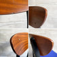 ネイサンファニチャー NATHAN Furniture  ダイニングチェア チークプライウッド ブラックフレーム ファブリック ブルー系カラー 英国 UKビンテージ 座面張り替え済み B ♪