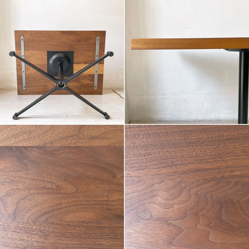 グリニッチ greeniche カフェテーブル Cafe Table 800×600×610 ウォールナット無垢材 Xレッグ ★
