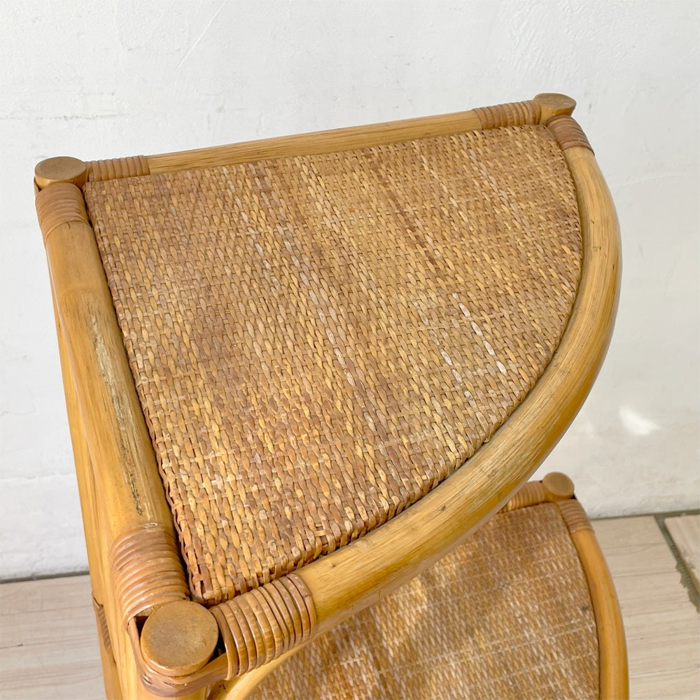 ラタン 3段 オープンシェルフ Rattan Shelf 籐 三角コーナーシェルフ コーナーラック ナチュラル オーガニック ★