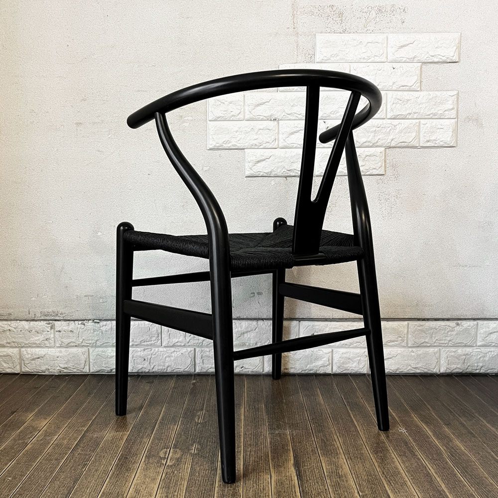 カールハンセン＆サン Carl Hansen & Son CH24 Yチェア ブラックラッカー×ブラックペーパーコード ビーチ材 ハンス・J・ウェグナー デンマーク 北欧家具 ◎