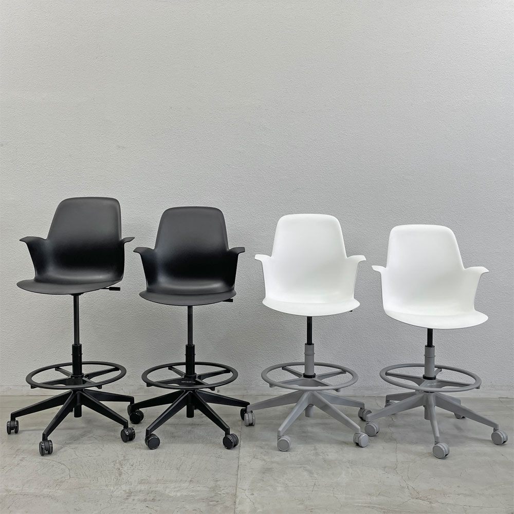 スチールケース Steelcase ノード ファイブスター スツール Node FIVE-STAR STOOL ハイスツール 製図チェア キャスター オフィス 定価約87,000円C 〓