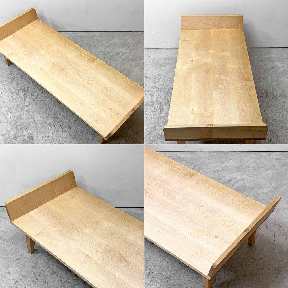 コサイン cosine お昼寝ソファ メープル材 W167cm ソファ ベンチ ローテーブル ナチュラル 旭川家具 定価￥156,200- ●