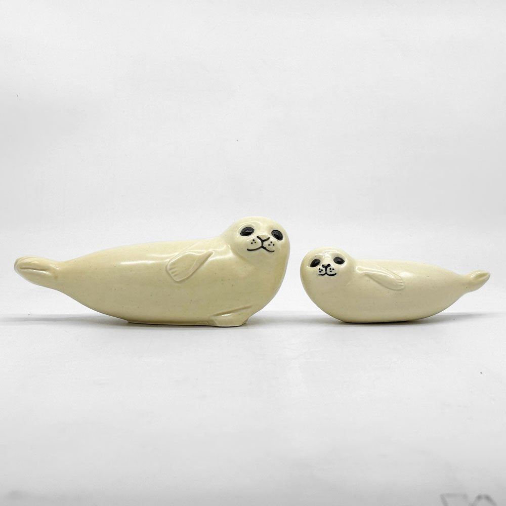 リサラーソン Lisa Larson アザラシの親子 Seal S&M セット フィギュリン オブジェ 置物 スウェーデン 北欧雑貨 ●