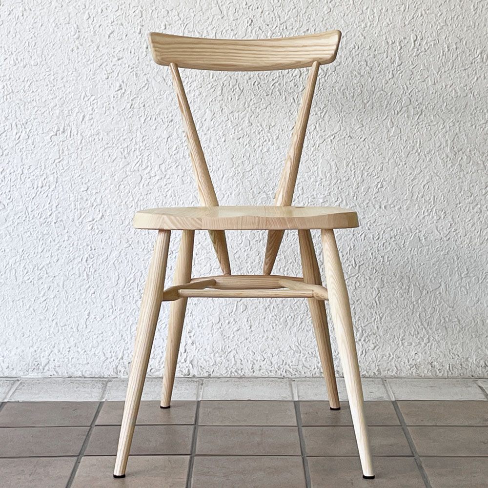 アーコール Ercol ER-7392 スタッキングチェア ダイニングチェア アッシュ材 英国家具 参考価格97,900円 美品 ◇