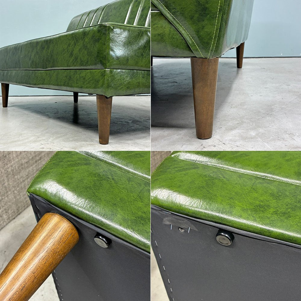 ニコアンド niko and... クラシック ダイナー CLASSIC DINER ベンチ ソファ BENCH SOFA グリーン PVCレザー LDスタイル ◎