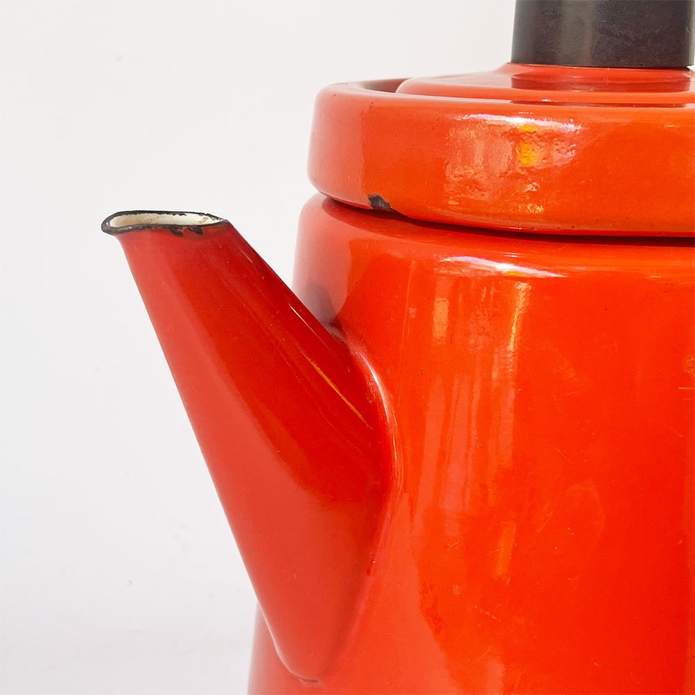 フィネル FINEL ペフトーリ Pehtoori エナメルコーヒーポット レッド Lサイズ 1.5L アンティ・ヌルメスニエミ フィンランド 北欧ビンテージ ★