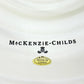 マッケンジーチャイルズ MACKENZiE-CHiLDS ワイルドローズ ケーキスタンド コートリーチェック柄 台座付き コンポート アメリカ ●