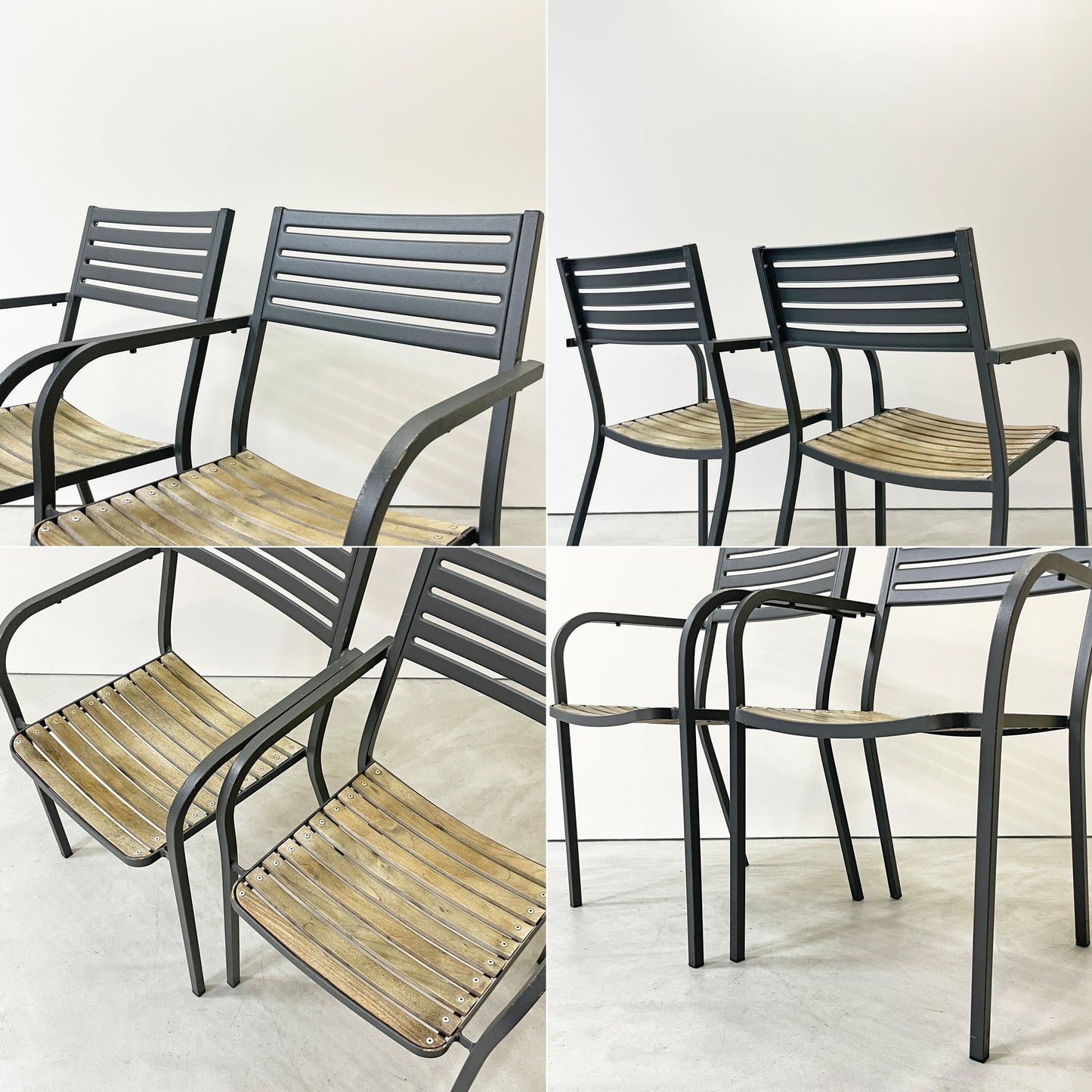 エミュー emu セーニョチェア SEGNOCHAIR ガーデンチェア アーム スタッキング イタリア ニ脚セット A ●