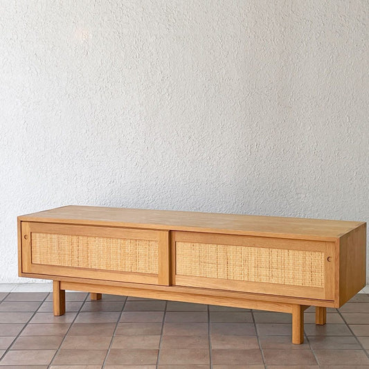 カーフ Karf カノ KANO テレビボード AVボード オーク無垢材 ラタン W150cm 廃番 ◇